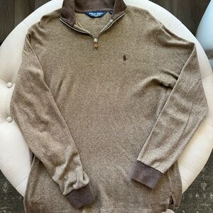 Polo Golf Cotton/Alpaca Blend 1/4 Zip Pullover Size M